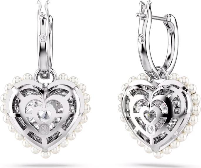 Immagine prodotto Swarovski Orecchini a goccia Hyperbola Cuore Bianco (Metallo Swarovski)
