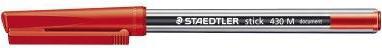 Image du produit Staedtler ® Stylo à bille jetable stick 430 0,35mm rouge modèle à capuchon indélébile (Rouge, 1 x)