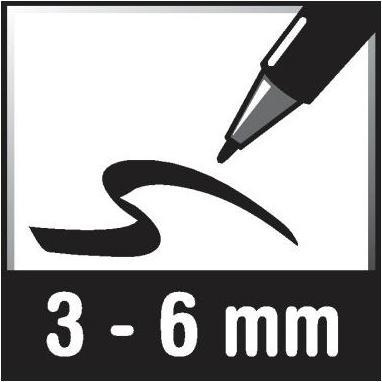 Actual product image Uni-ball Flipchart marker uni PROCKEY 3-6mm blue (Blue, 6 mm, 1 x)
