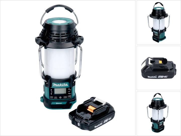 Immagine prodotto Makita DMR 056 A1 Radio a batteria 18 V FM DAB+ con lanterna 360° e torcia IP65 + 1x batteria ricaricabile (FM, DAB, AM, Bluetooth)