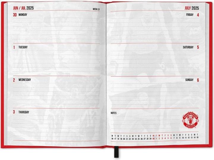 Produktbild Manchester United FC Tagebuch 2025 Wappen A5 (A5)
