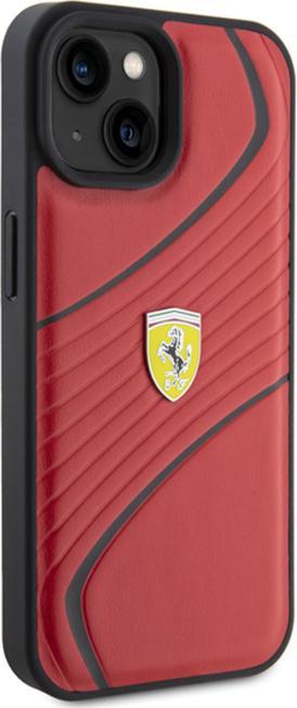Produktbild Ferrari FEHCP15SPTWR iPhone 15 6.1" czerwony/red hardcase Twist Metal Logo (Apple iPhone 14, Apple iPhone 13, Apple iPhone 15)
