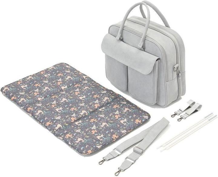 Productafbeelding Bizzi Growin POD Baby Reis Verzorgingstas - Vegan Leer - Fluister Grijs