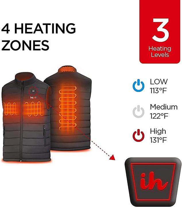 Image du produit iHeat Gilet chauffant Noir, L (L)