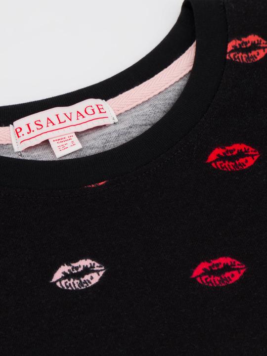 Immagine prodotto Pj Salvage Pigiama top "Be mine" nero/piccolo a fantasia (S)