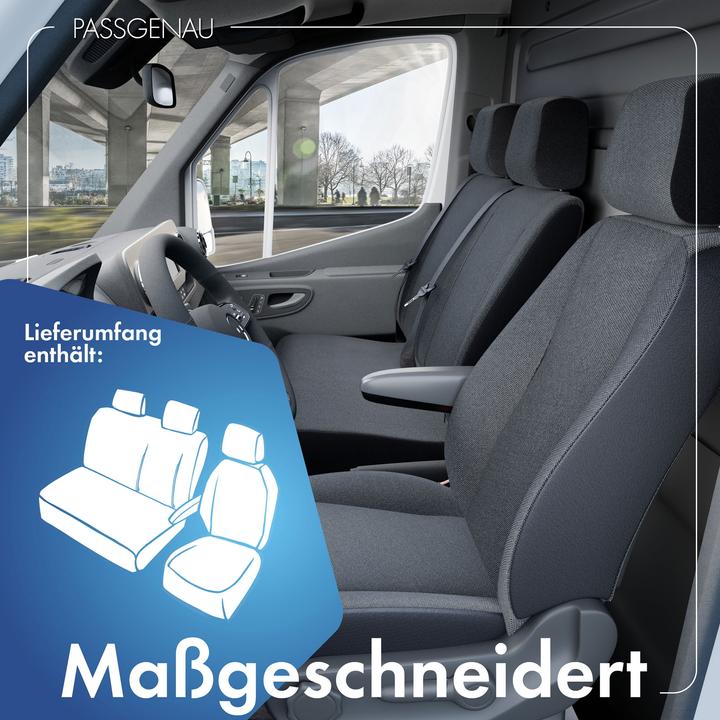 Produktbild Walser Sitzbezüge für Peugeot Boxer Einzelsitz und Doppelbank vorne aus Polyester BJ 06/2014 heute