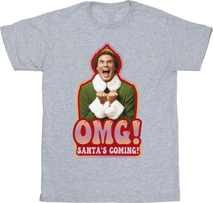 Actual product image Elf Mens Santa's Coming T-Shirt (XL)