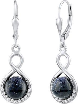 Silvego Silver earrings with blue sunstone JST14710EBG