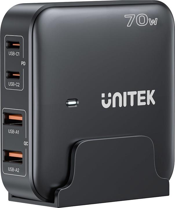 Unitek ŁADOWARKA BIURKOWA GAN 70W 2XUSB-A 2XUSB-C (70 W)
