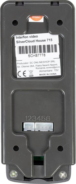Actual product image PNI SilverCloud House 715 video intercom system, 7-inch LCD screen, outdoor camera, night vision