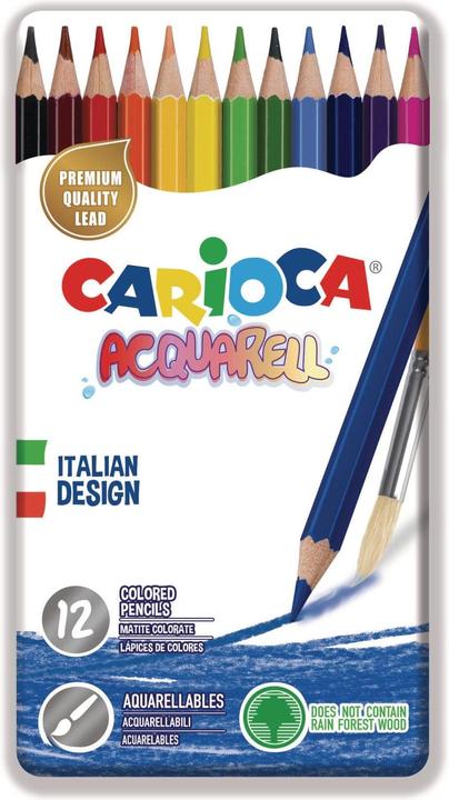 Produktbild Carioca Farbstift Acquarell Metallbox (Mehrfarbig, 12 x)