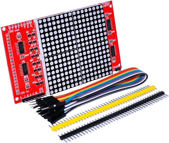 Produktbild OEM 16 x 16 Matrix LED Modul (Rot) mit 4 74HC138 Decoder (Stromkomponente)