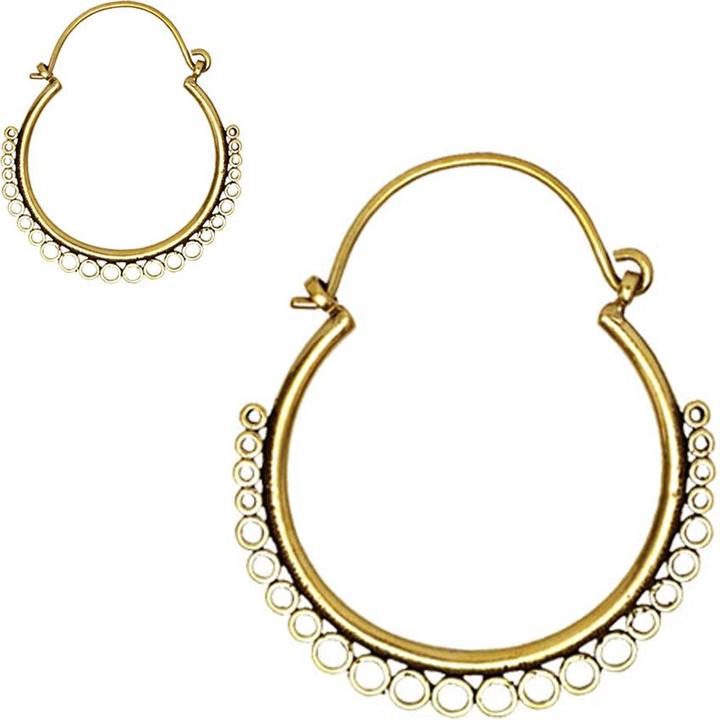 Immagine prodotto Star Piercing Orecchino placcato oro con cerchi (Ottone)