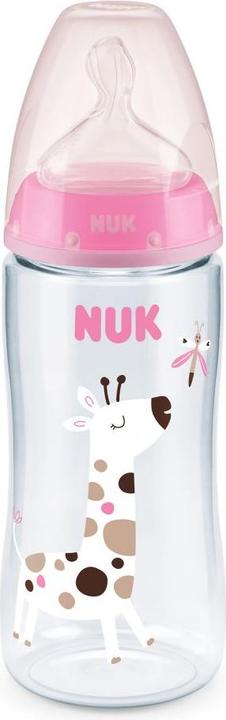 Image du produit NUK First Choice+ Set de 3 biberons avec contrôle de la température, 300ml, 0-6 mois, beige, rose, blanc (300 ml)