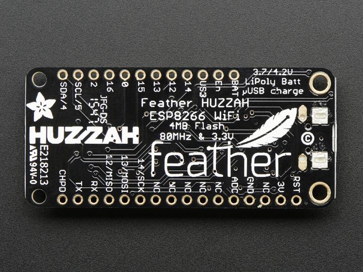Produktbild Adafruit Feather HUZZAH with ESP8266 WiFi (Diverse)