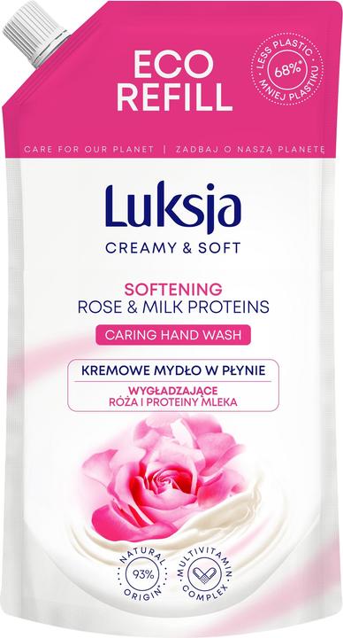 Immagine prodotto Luksja Sapone liquido cremoso, rosa, stock 400ml (Sapone liquido, 400 ml)