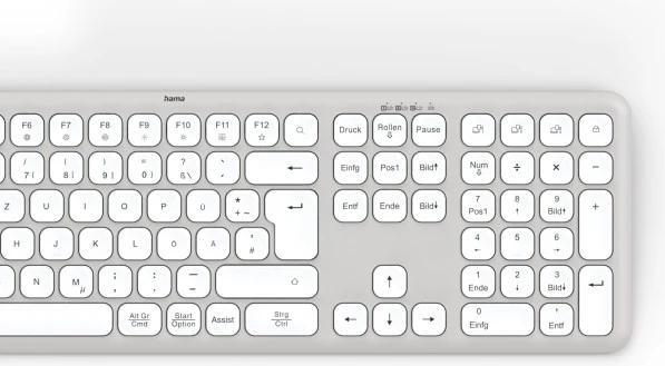 Produktbild Hama Multi-Device-Tastatur WK-550 kabellos Funk u. Bluetooth WS QWERTZ (DE, Kabellos)