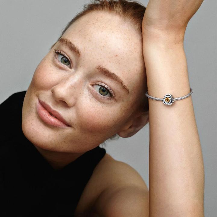 Produktbild Pandora Oktober Geburtsstein Rosafarbener Ewigkeitskreis Charm (Sterling Silber 925)