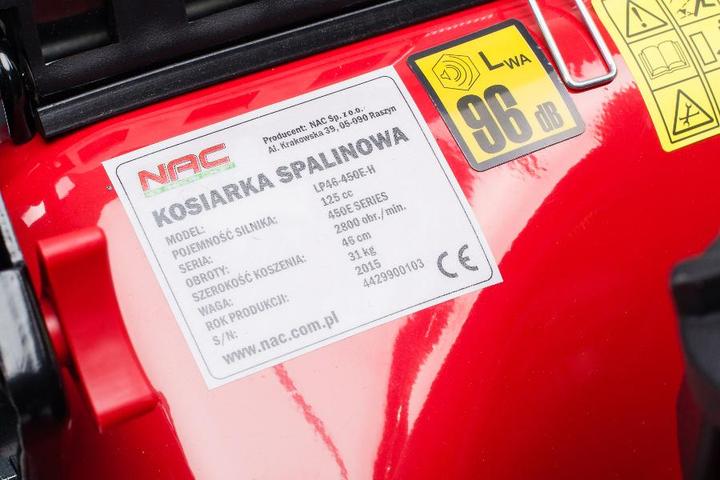 Productafbeelding NAC benzine grasmaaier LP46-450E-H 46 cm BRIGGS & STRATTON 125cc (Benzine werking)