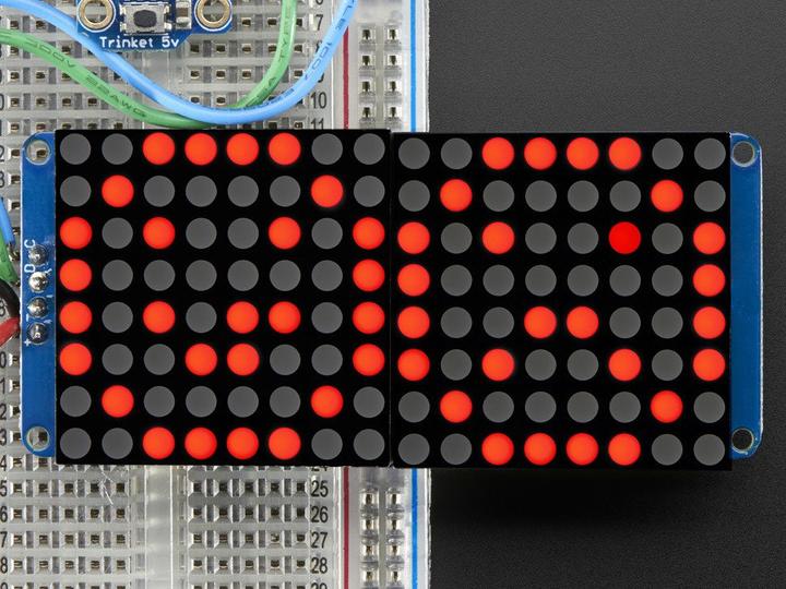 Produktbild Deek-Robot DK 16x8 LED Matrix Rot mit HT16K33 Backpack (Stromkomponente)
