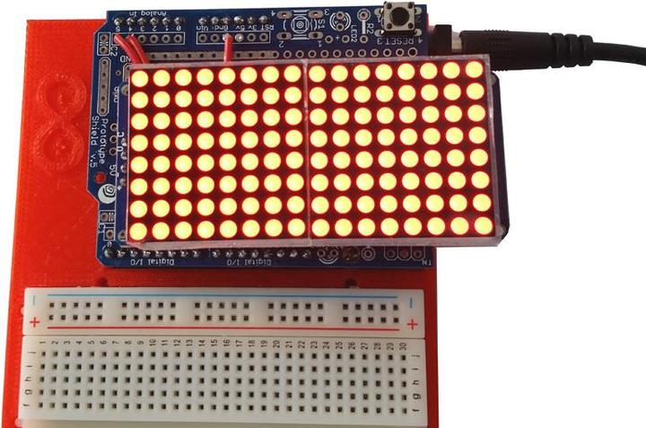 Produktbild Deek-Robot DK 16x8 LED Matrix Rot mit HT16K33 Backpack (Stromkomponente)