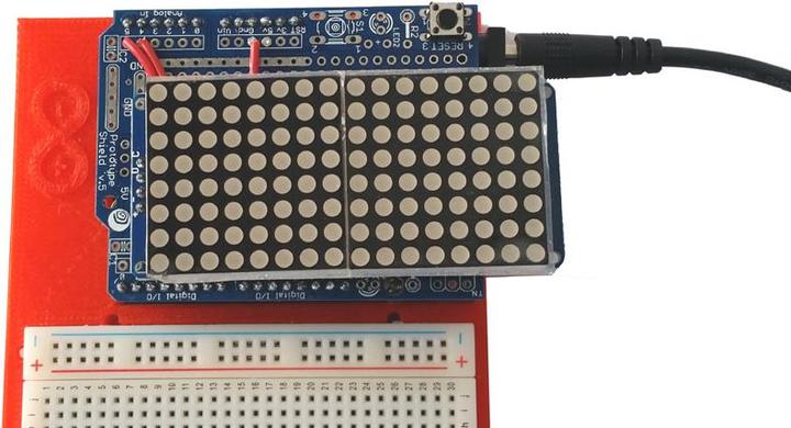 Produktbild Deek-Robot DK 16x8 LED Matrix Rot mit HT16K33 Backpack (Stromkomponente)