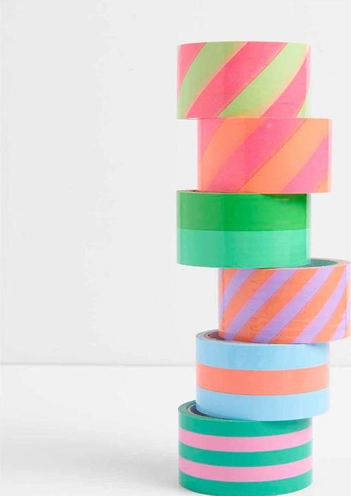 Actual product image Rico Design Parcel tape pink / green, 5 cm.300772 (0.50 mm)