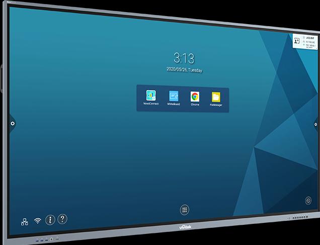Actual product image vivitek DS NovoTouch BK860i silver 86"/3xHDMI/VGA/DP/USB (3840 x 2160 Pixels, 86")