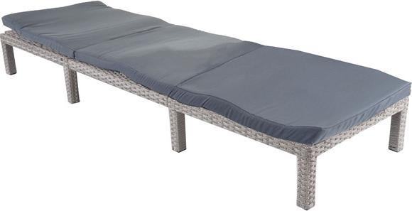 Image du produit Swisshandel24 Poly-Rattan Bain de soleil, Relax Bain de jardin - Basic gris, Coussin gris foncé (198 cm)