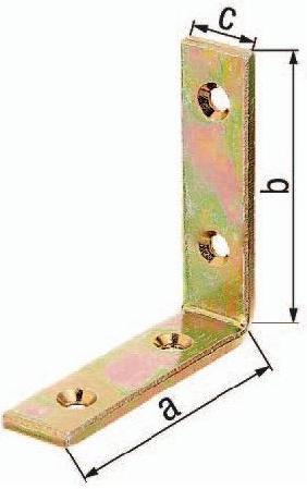 Actual product image Alberts Bracket extra strong 80 x 80 x 20 mm galvanised, thick layer passivated 1 pc. (1 pcs.)