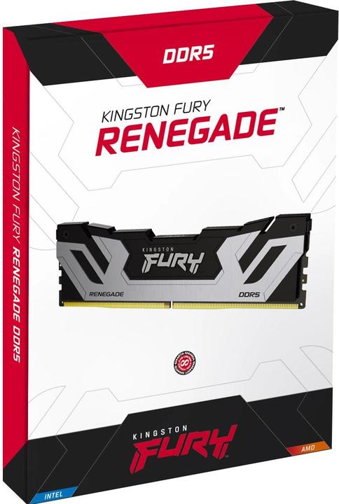 Produktbild Kingston Technology FURY 24GB 8400MT/s DDR5 CL40 CUDIMM Renegade Silver XMP, 24 GB, 1 x 24 GB, DDR5 (1 x 24GB, 8400 MHz, DDR5-RAM, DIMM)