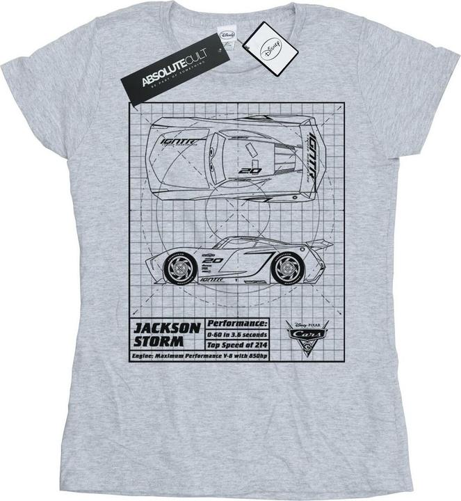 Image du produit Disney - T-shirt CARS JACKSON STORM BLUEPRINT - Femme (XL)