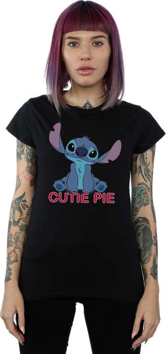 Actual product image Disney Womens/Ladies Lilo And Stitch Stitch Cutie Pie Cotton T-Shirt (XXL)