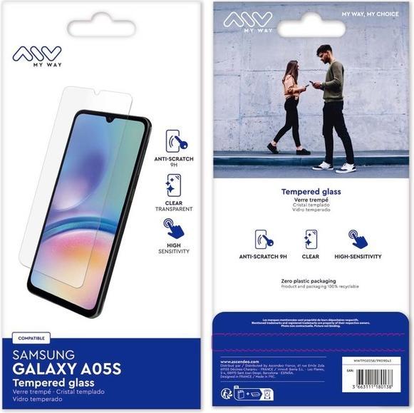 Produktbild My Way Kratzfeste Glas-Folie Samsung Galaxy A05S (1 Stück, Samsung Galaxy A05s)