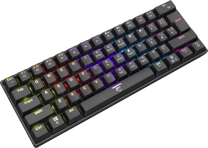 Image du produit White Shark Clavier de jeu mécanique blanc Shark Shinobi, OUTEMU RED Switch, rétroéclairage LED RGB complet, U (US, Filaire)