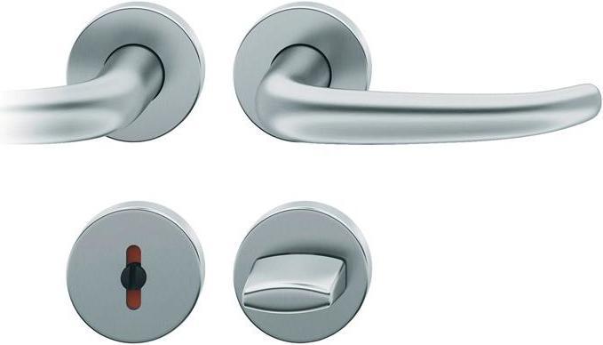 Actual product image FSB Rosette fitting 12 1023 stainless steel F69 round WC-R8 DIN left / right D/D (Door handle)