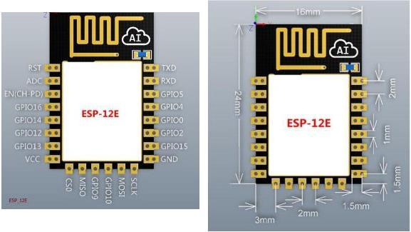 Image du produit AI Tinker ESP8266 SMT Module ESP-12E WIFI avec Breakout (Divers)