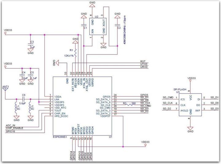Image du produit AI Tinker ESP8266 SMT Module ESP-12E WIFI avec Breakout (Divers)