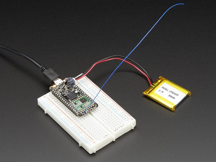 Image du produit Adafruit Feather 32u4 avec RFM69HCW Packet Radio 433MHz (Microcontrôleur)