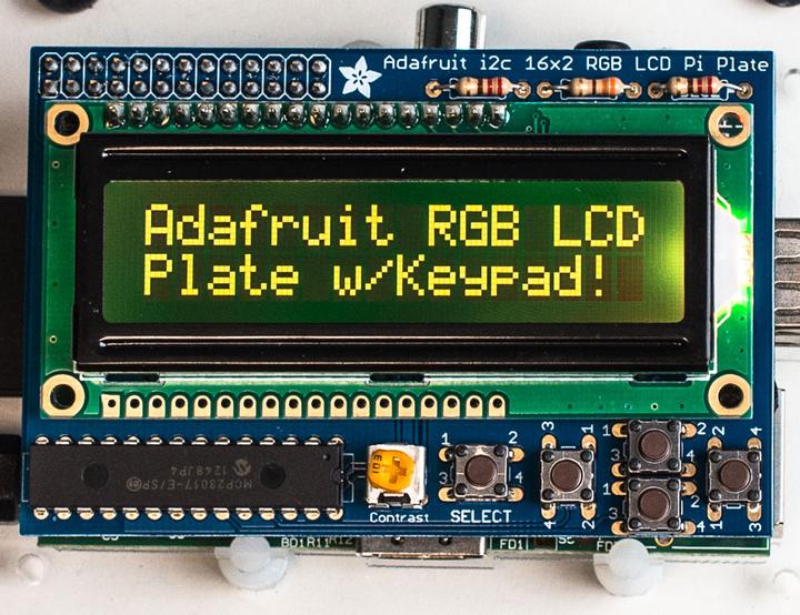 Immagine prodotto Adafruit Kit negativo RGB 16x2 LCD+tastiera per Raspberry Pi (Kit elettronica)