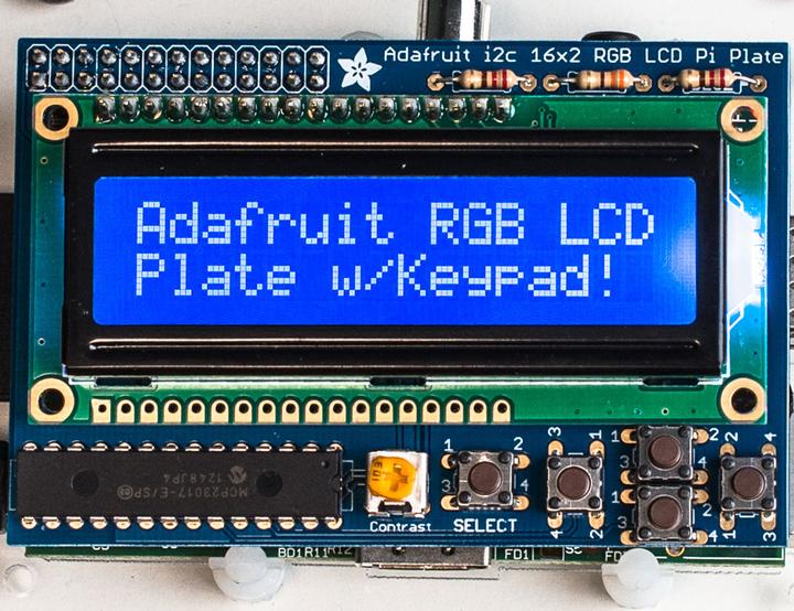 Immagine prodotto Adafruit Kit negativo RGB 16x2 LCD+tastiera per Raspberry Pi (Kit elettronica)