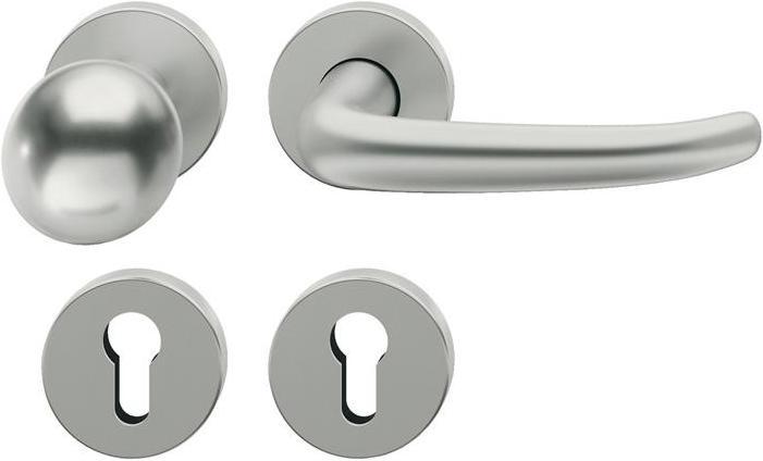 Produktbild FSB Rosettengarnitur 12 1023 Aluminium 0105 rund PZ DIN links / rechts Kugel D/K (Türgriff)