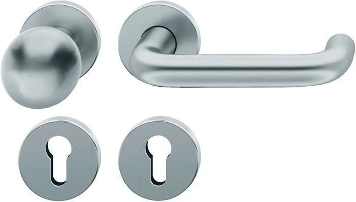 Image du produit FSB Garniture à rosette 12 1070 Acier inoxydable F69 rond PZ DIN gauche / droite Boule D/K (Garniture de porte)