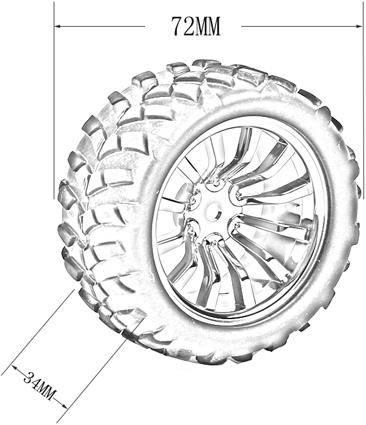 Actual product image OEM Wheel 72x34mm Blue (Pushbikes)