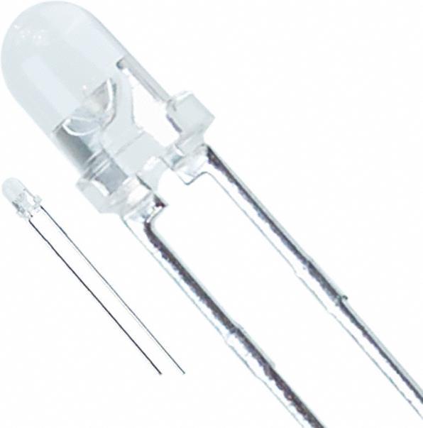Produktbild OEM LED Weiss 3mm Transparentes Gehäuse