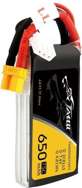 Immagine prodotto Tattu Batteria RC LiPo 650 mAh 7,4 V 75C (7.40 V, 650 mAh)