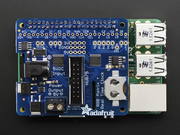 Produktbild Adafruit RGB Matrix HAT RTC für Raspberry Pi (Shield)