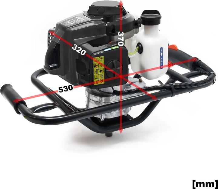 Image du produit Wiltec Tarière thermique Essence 3 CV 2,2kW 63cc Outil pour Perçage de sol et Matériaux Foreuse à moteur