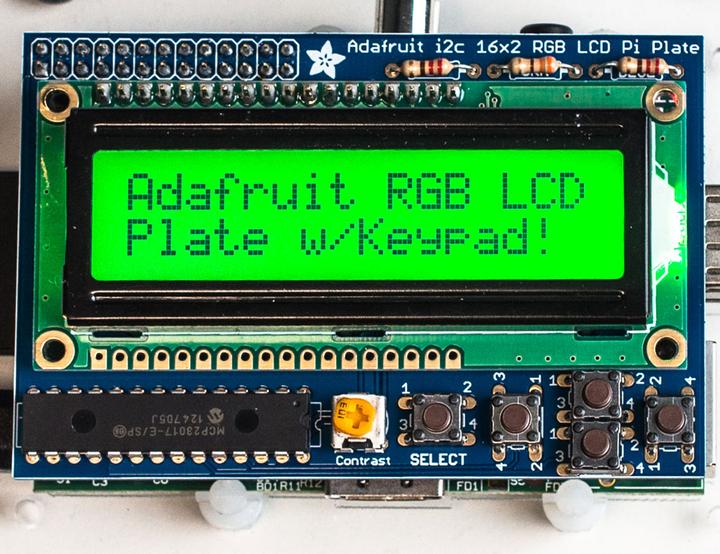 Immagine prodotto Adafruit Kit positivo RGB 16x2 LCD+tastiera per Raspberry Pi (Kit elettronica)