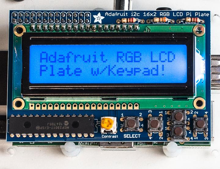 Immagine prodotto Adafruit Kit positivo RGB 16x2 LCD+tastiera per Raspberry Pi (Kit elettronica)
